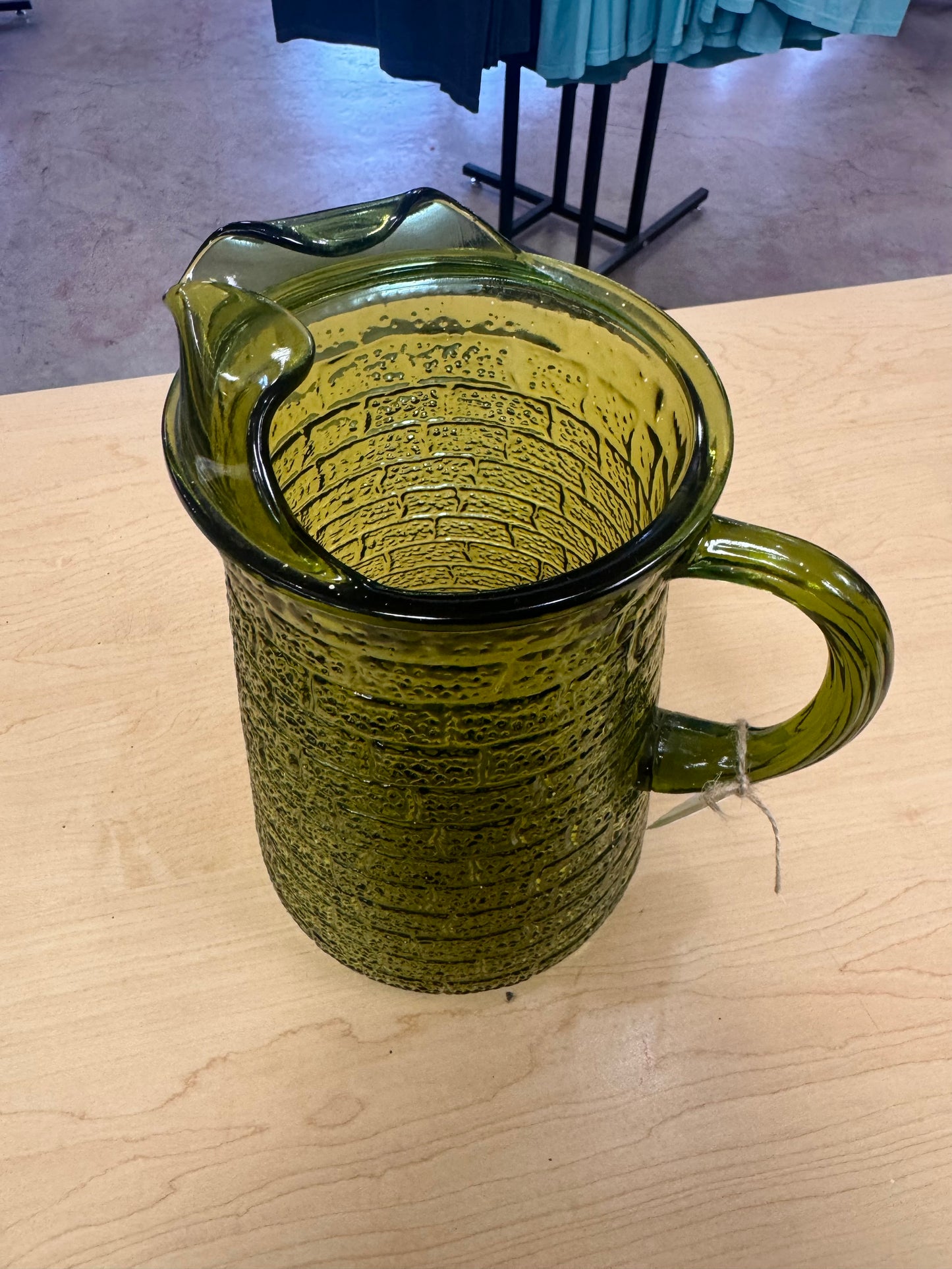 1950 Bartlett-Collins Brick Road Glass Pitcher