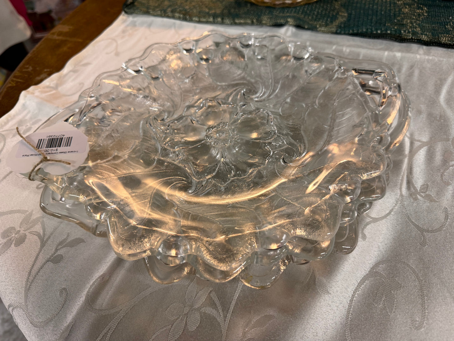 Indiana Glass Company Wild Rose Plate