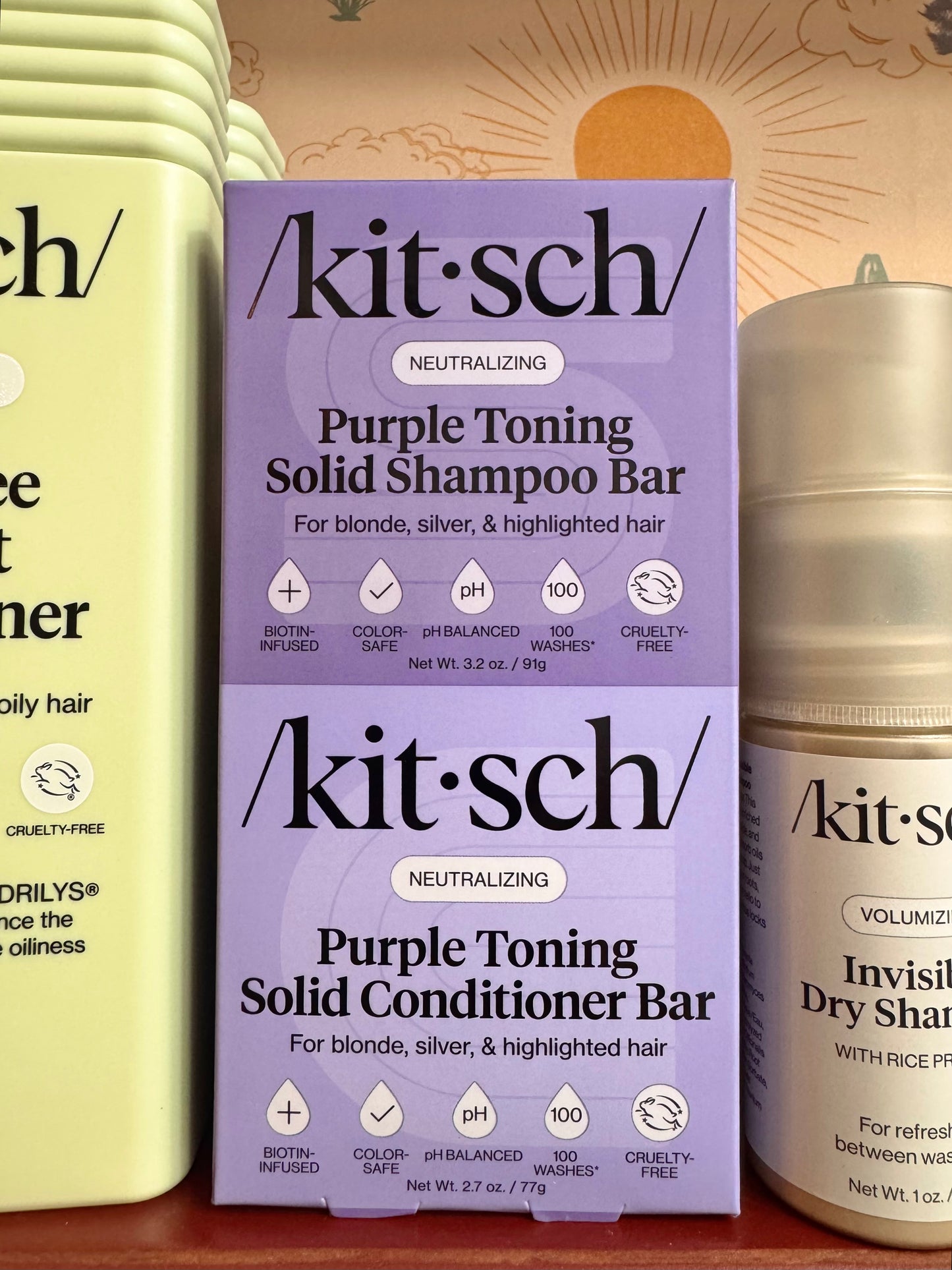 KITSCH Purple Toning Shampoo & Conditioner Bar Combo