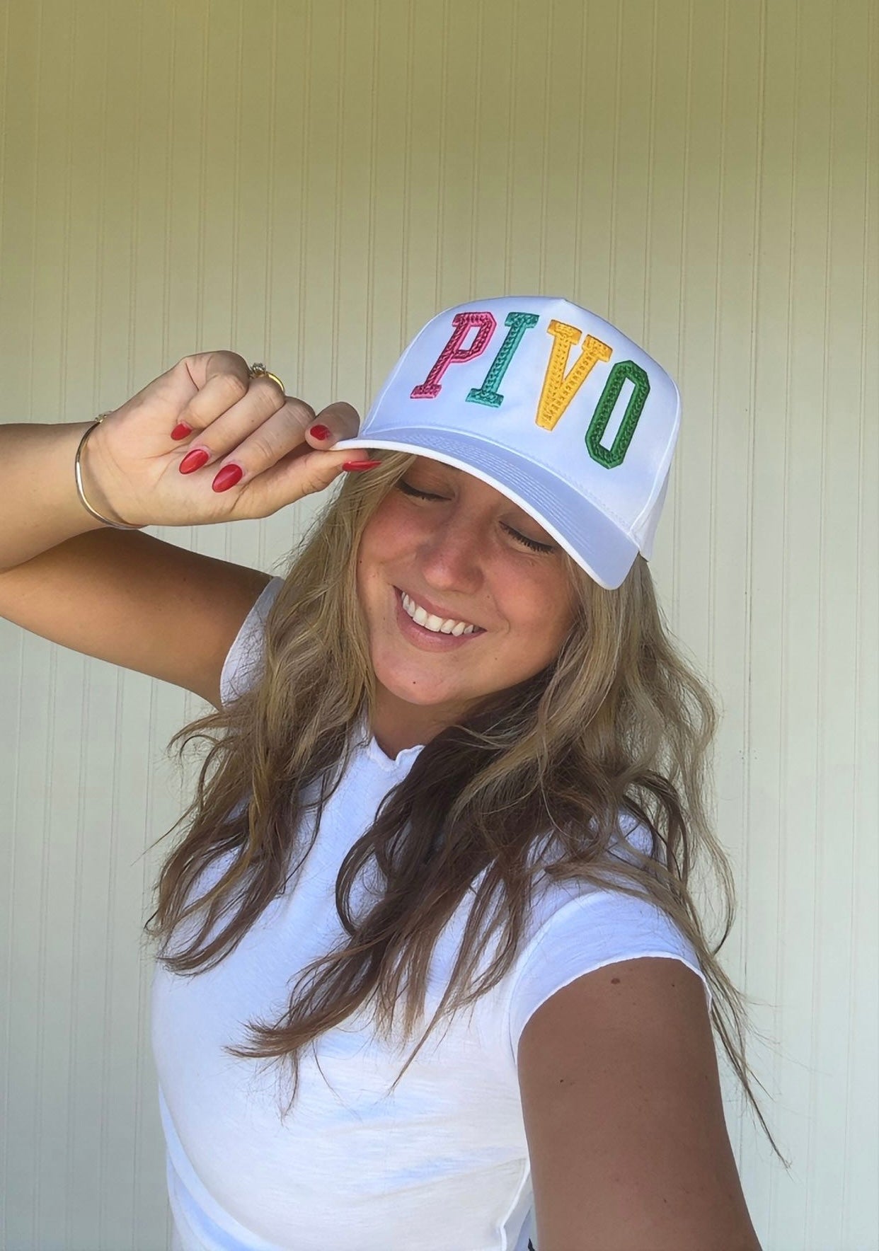 PIVO Puff Embroidery Canvas Cap