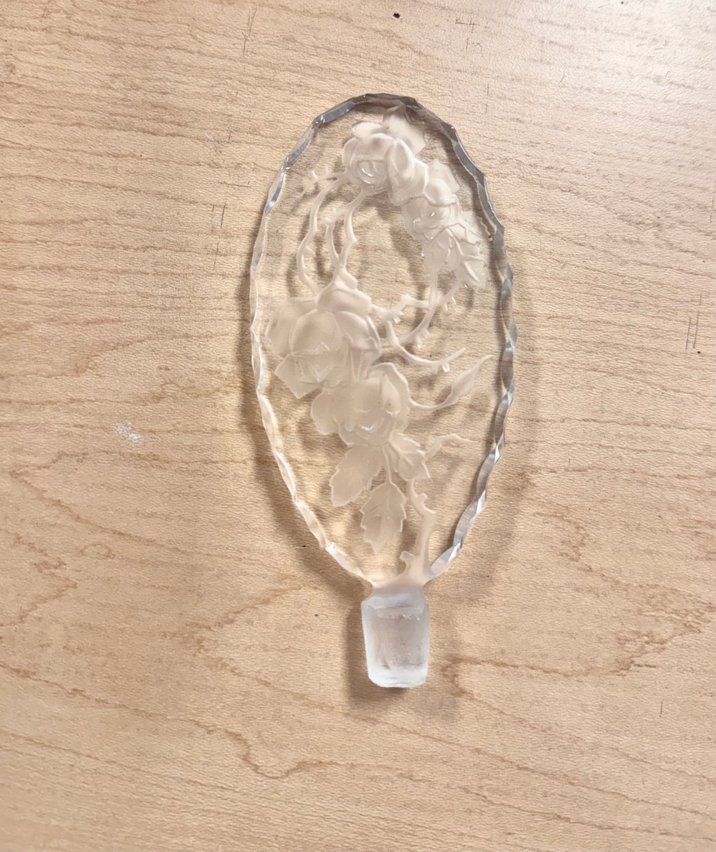 1930s Czech Crystal Perfume Bottle Stopper