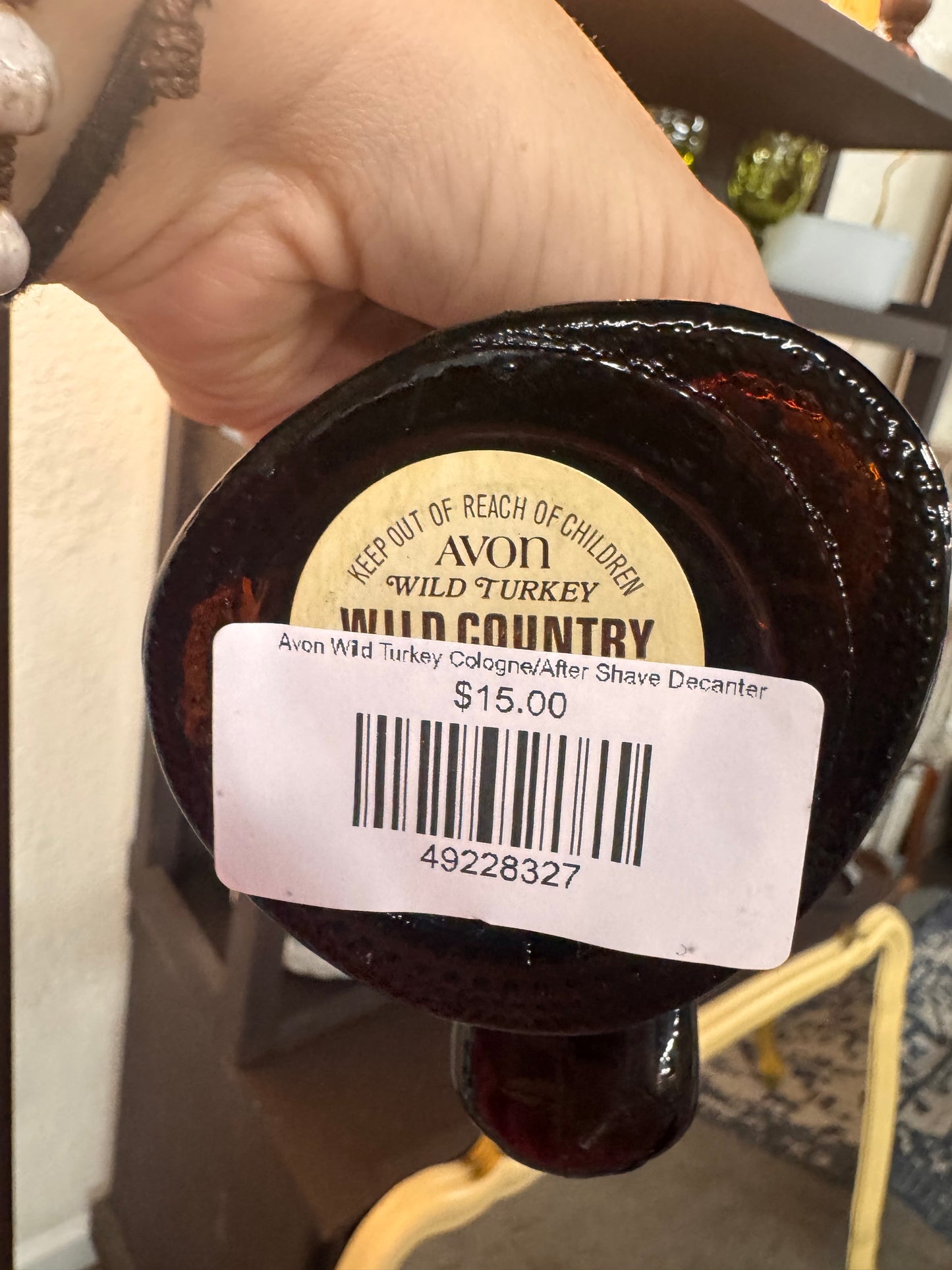 Avon Wild Turkey Cologne/After Shave Decanter