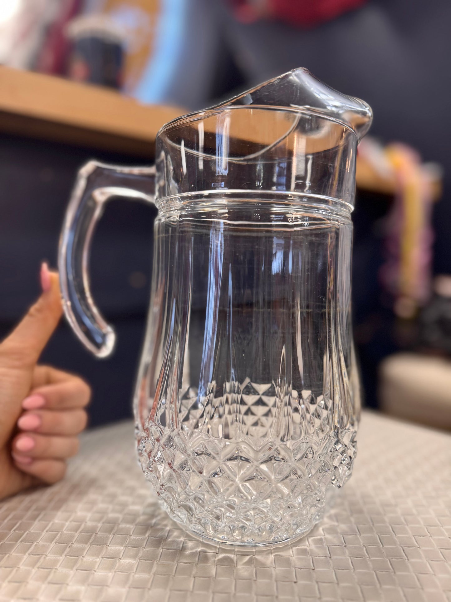 70s French Cristal d'Arques Longchamp Pitcher