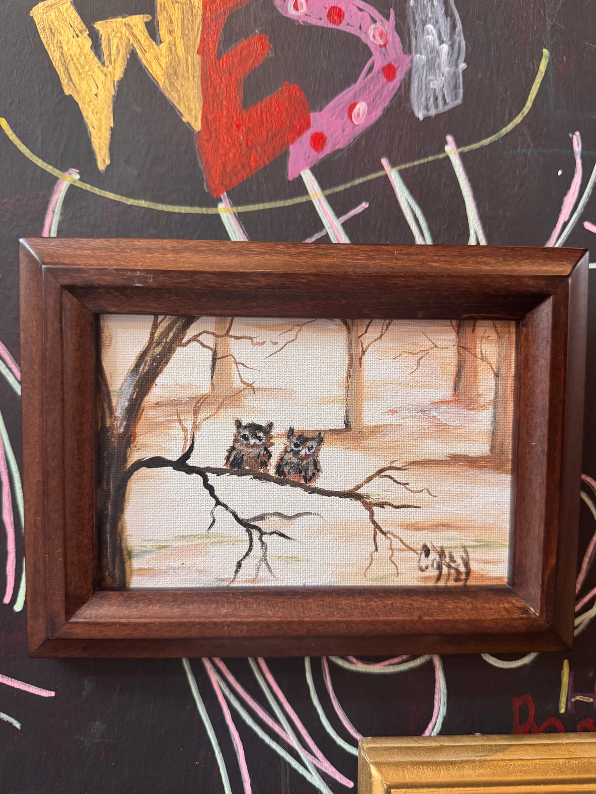 Original Hand-painted Owl Painting