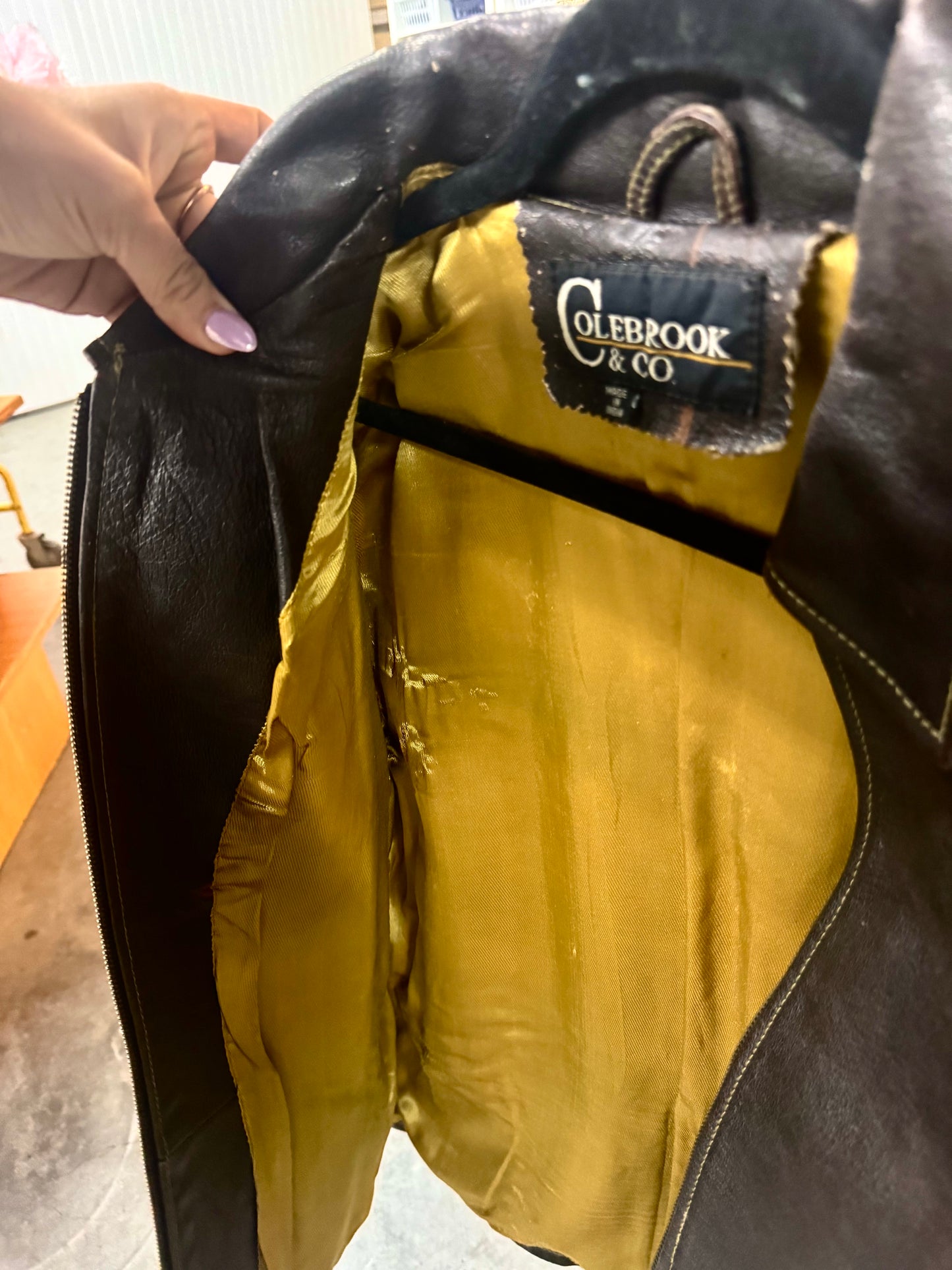 Vintage 90s Colebrook & Co Leather Jacket