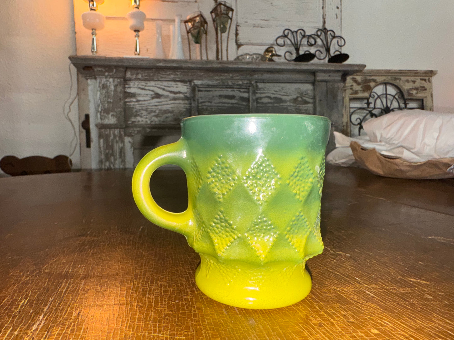 Vintage Anchor Hocking Fire-King Diamond Mug