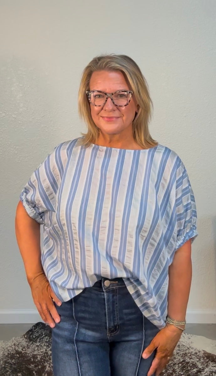 Striped Short Sleeve Top