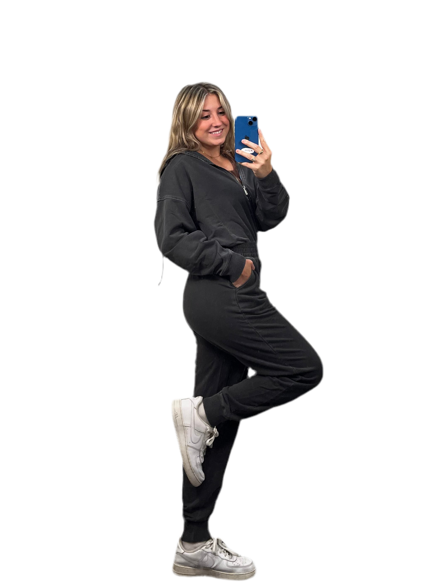 Enzyme Washed French Terry Jumpsuit