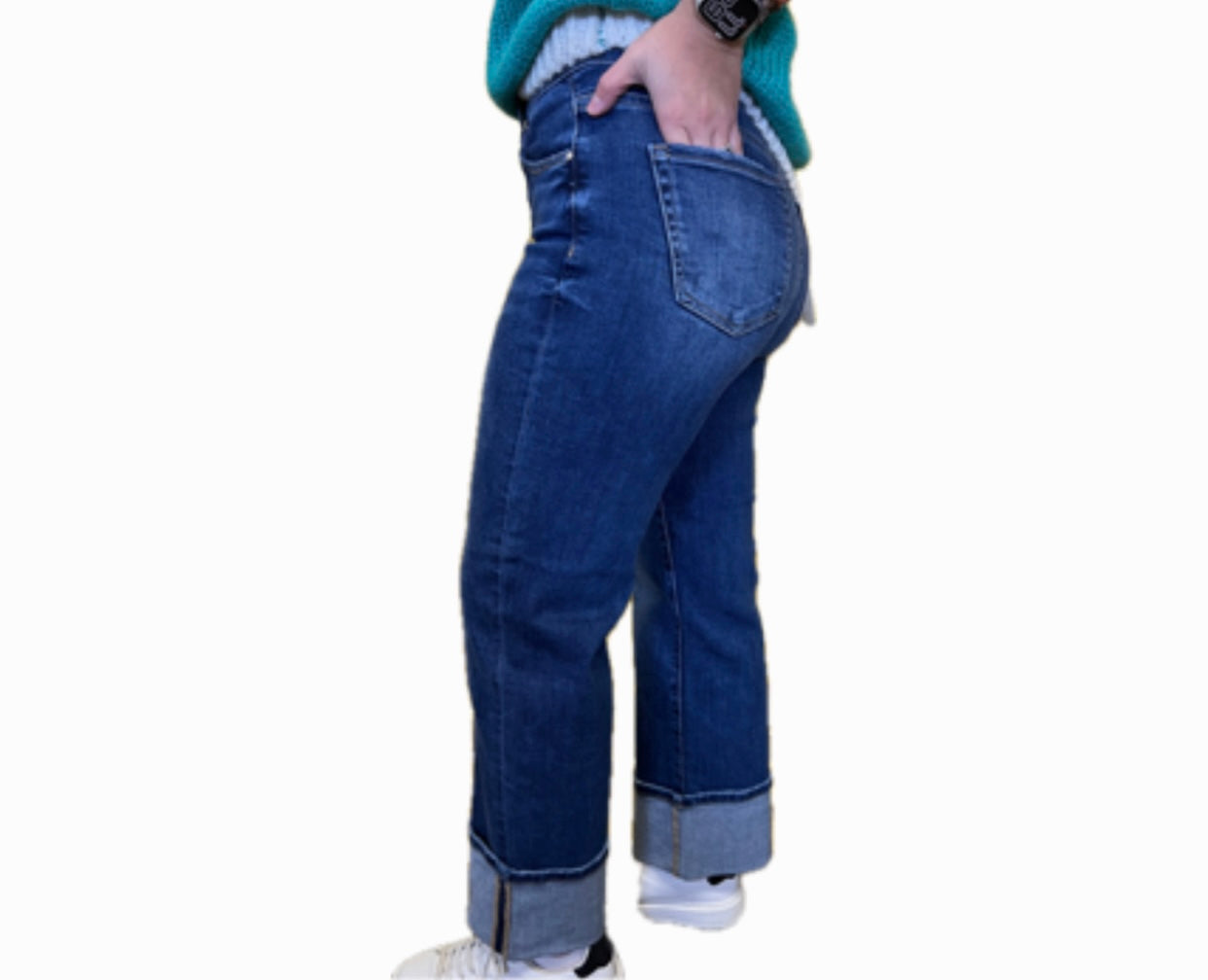 High Rise Straight Cropped Jeans