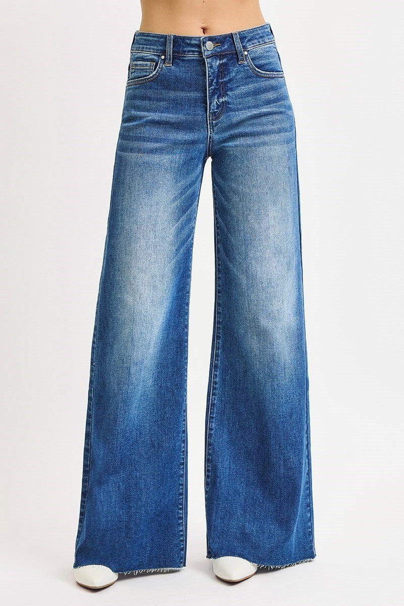 Blue jeans on a white background