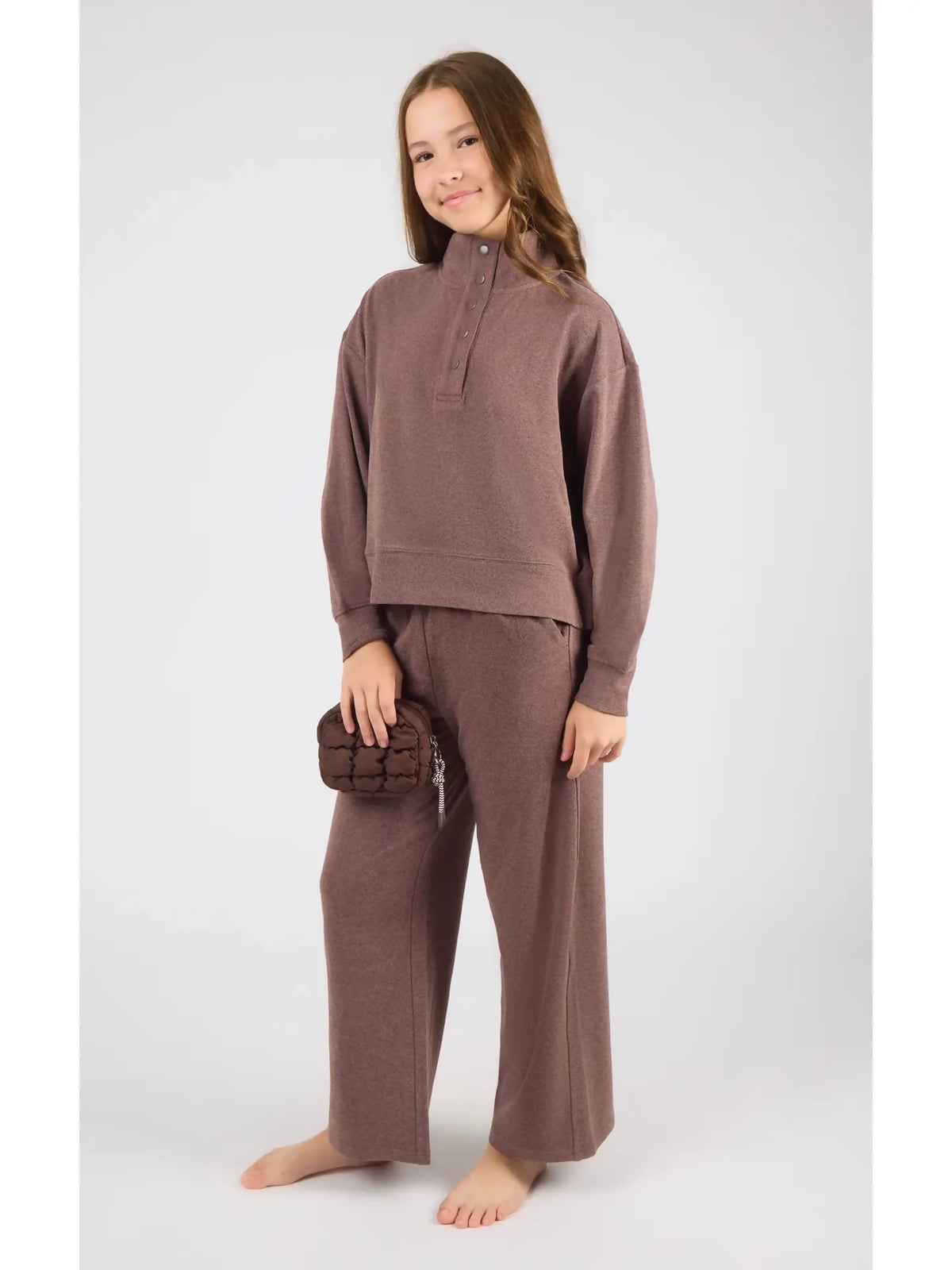 Brown Mock Neck Set