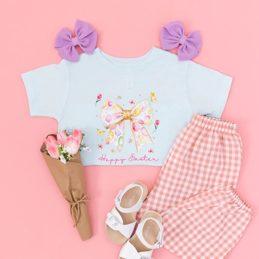 Happy Easter Bow Kids Shirt