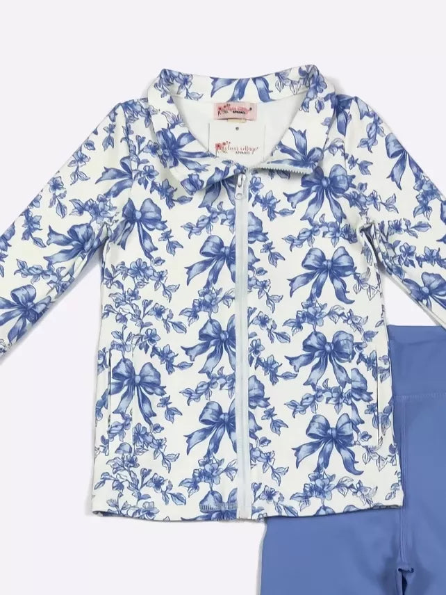 Blue and White Athletic Set