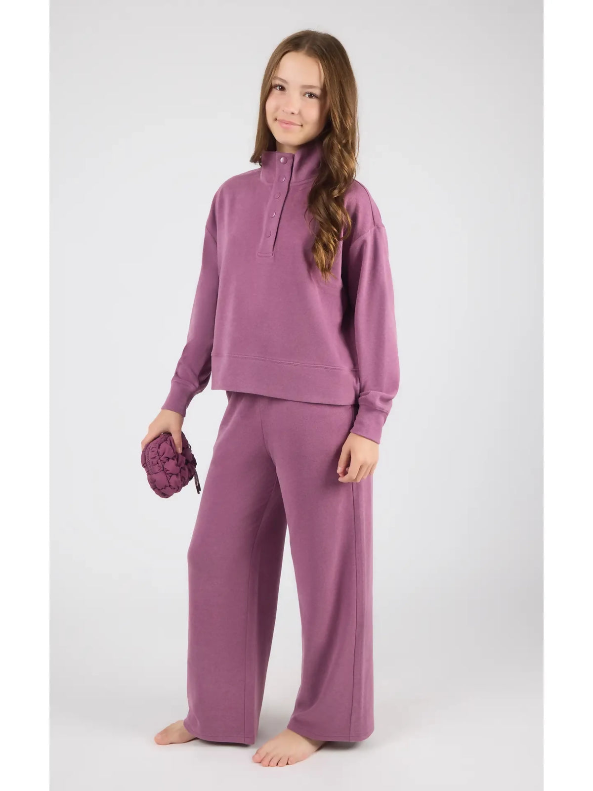 Berry Mock Neck Set
