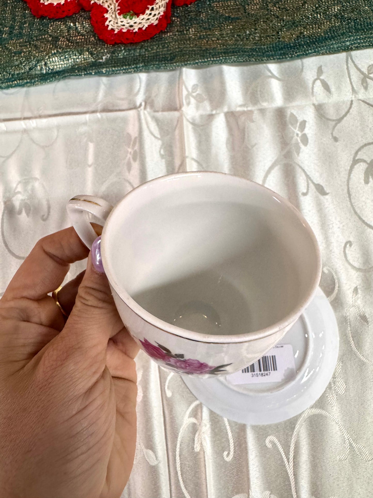 Mid century Chinese Bone Teacup & Saucer