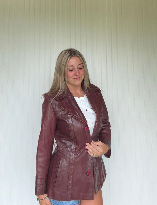 Etienne Aigner Genuine Leather Disco Jacket