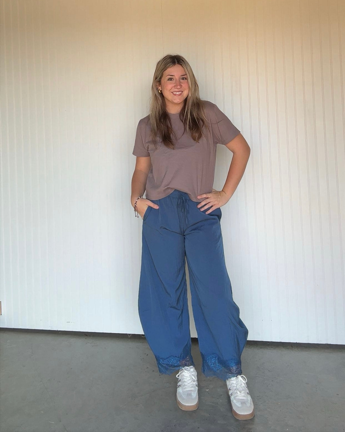 Boho Lace Trim Balloon Pants