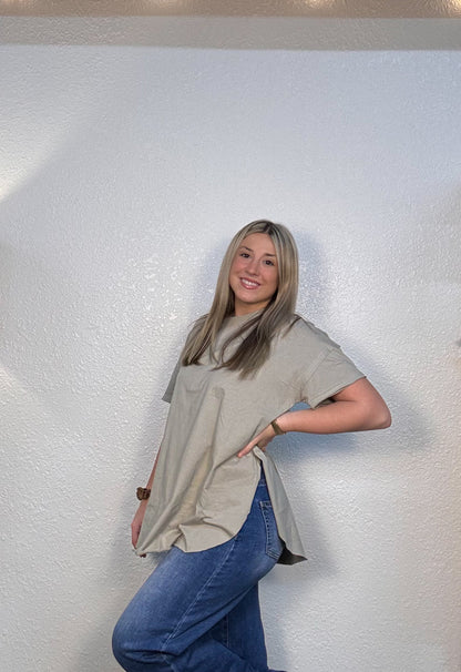 Joey Washed Cotton Boyfriend Tee