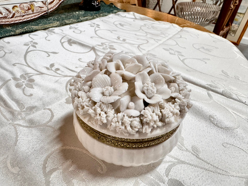 1950s Ardalt White Porcelain Trinket Box