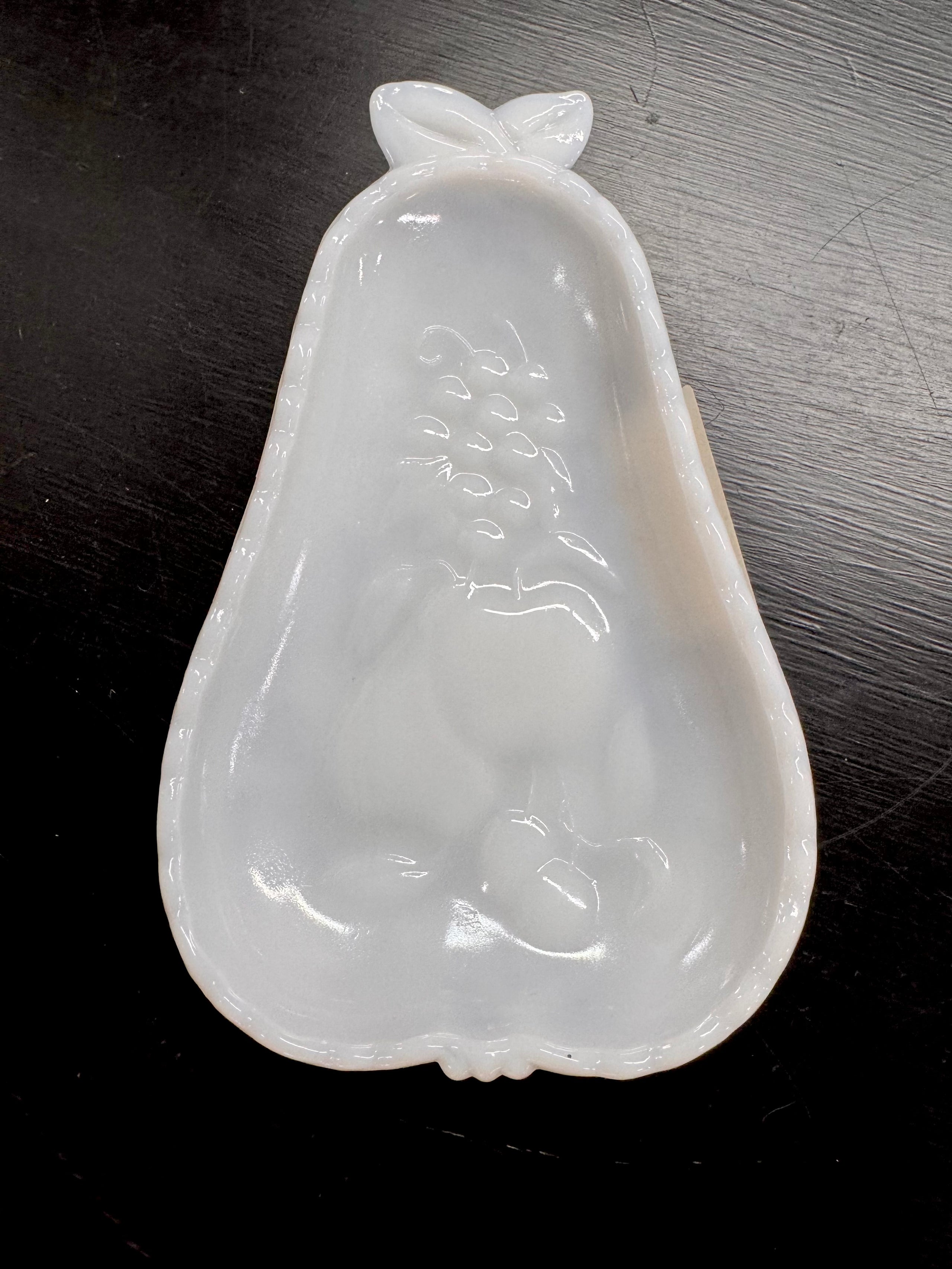 1950s Hazel Atlas Milk Glass Pear Dish