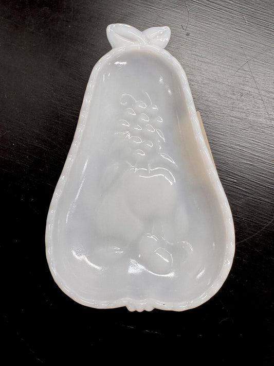 1950s Hazel Atlas Milk Glass Pear Dish