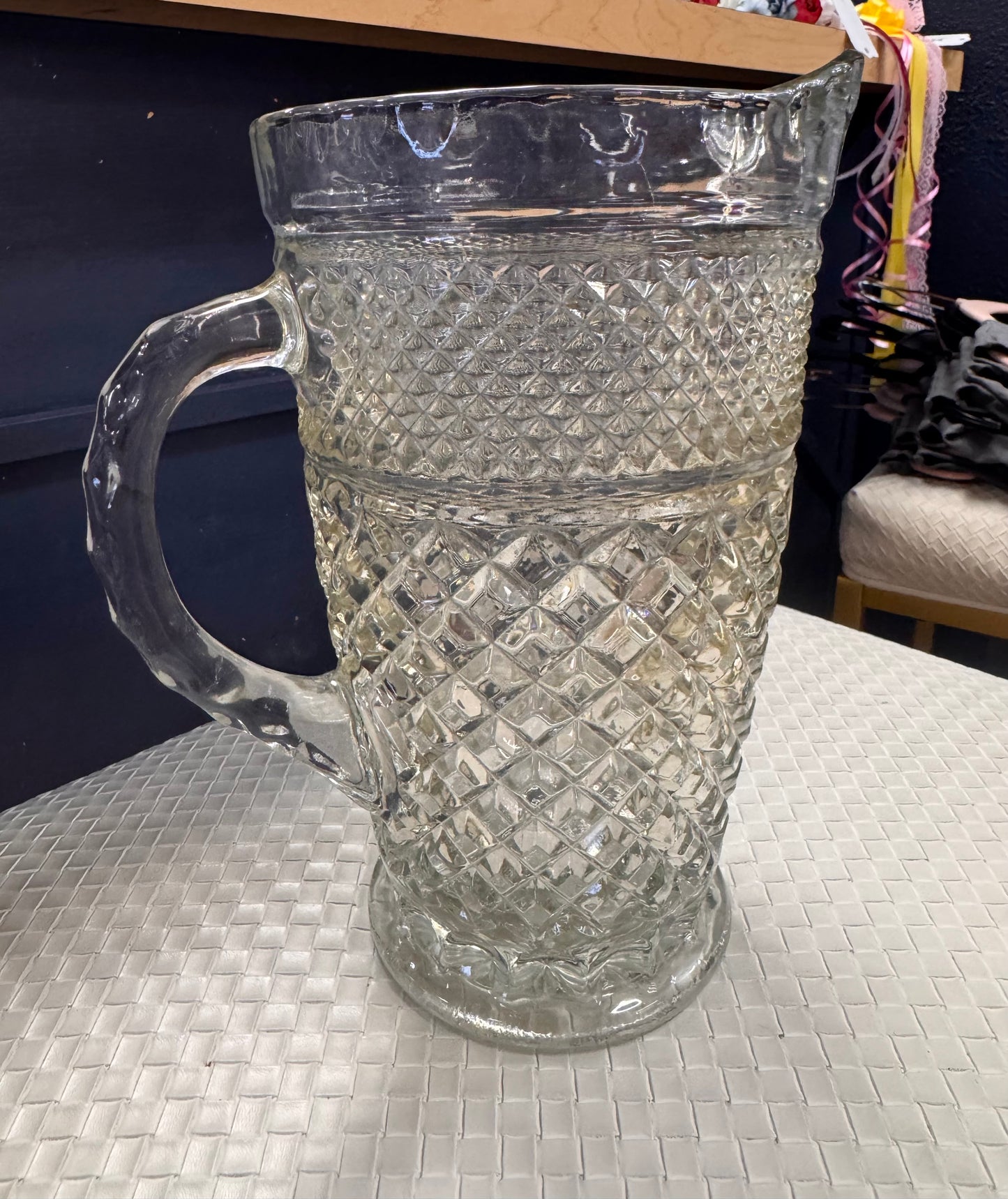 Wexford Diamond-Cut Glass Pitcher
