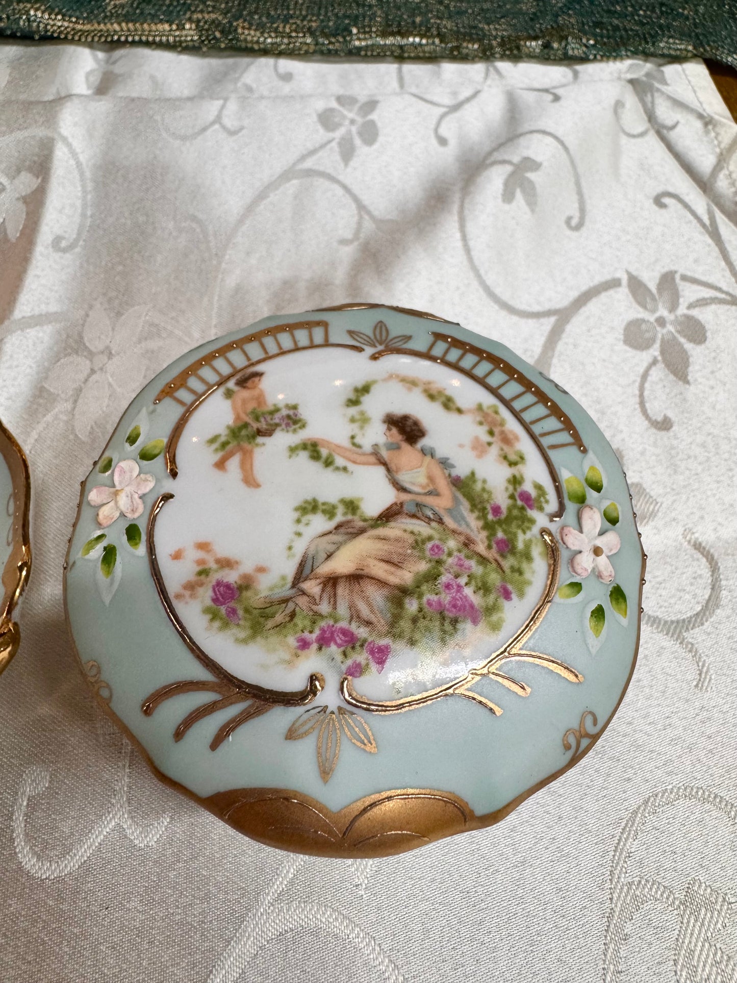 1940s Ardalt Japan Porcelain Vanity Dresser Set