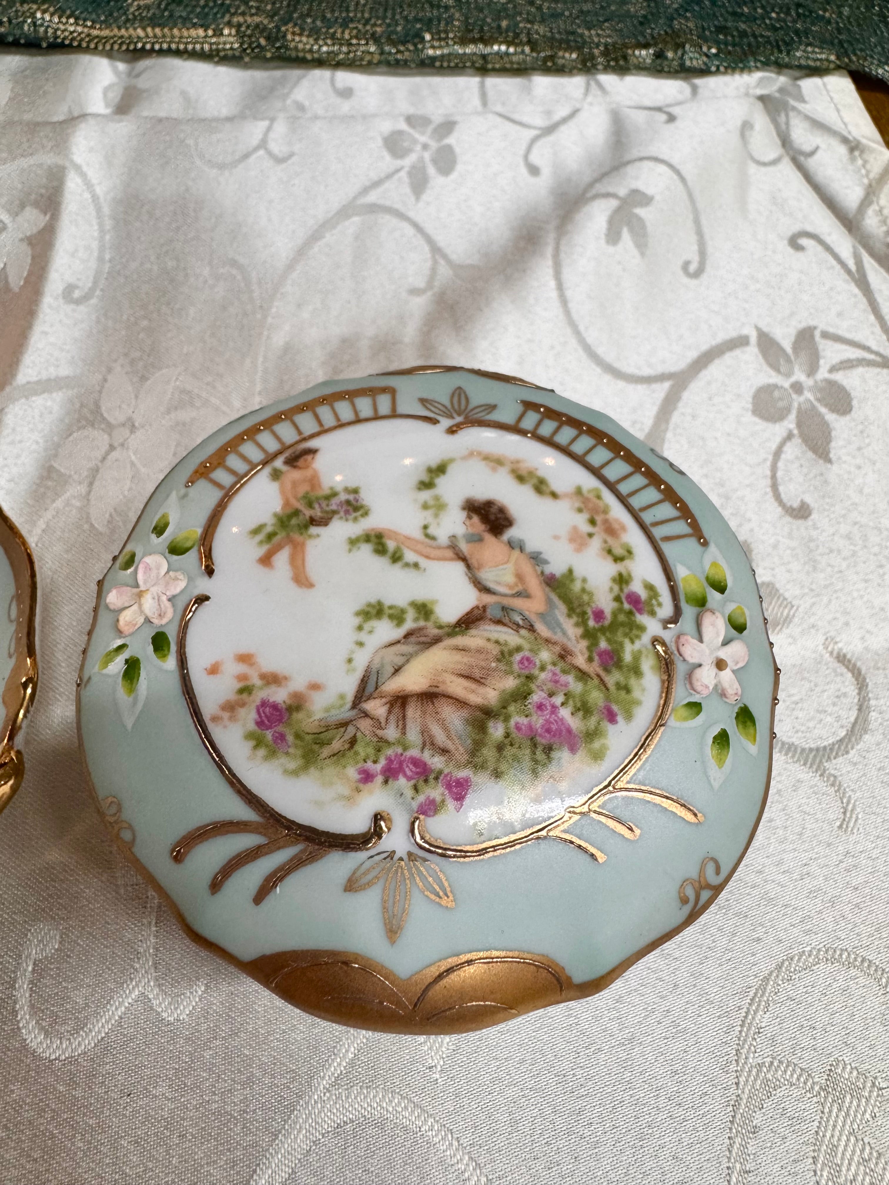 1940s Ardalt Japan Porcelain Vanity Dresser Set
