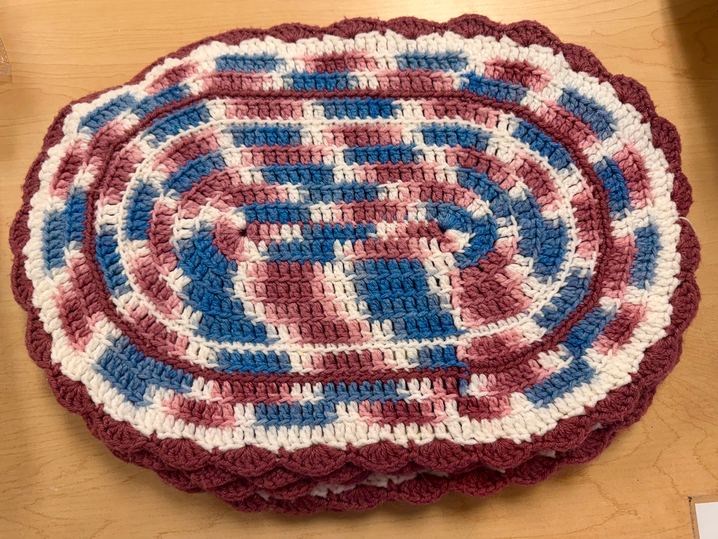 Vintage Handmade Crochet Place Mats (8)