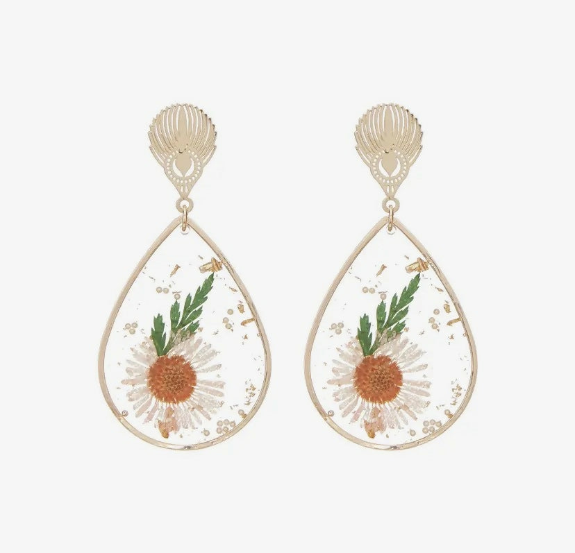 Pressed Flower Earring
