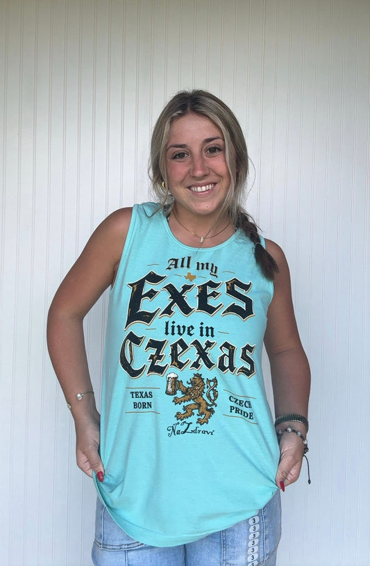All My Exes Live in Czexas unisex Tank