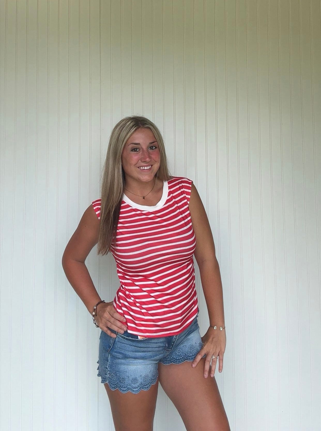 Classic Striped Sleeveless Tank