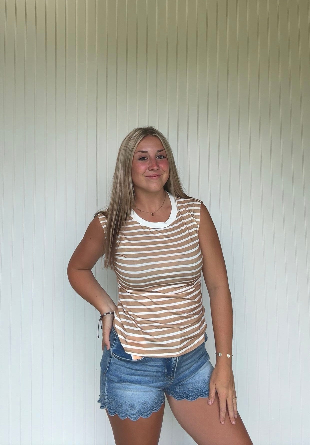 Classic Striped Sleeveless Tank