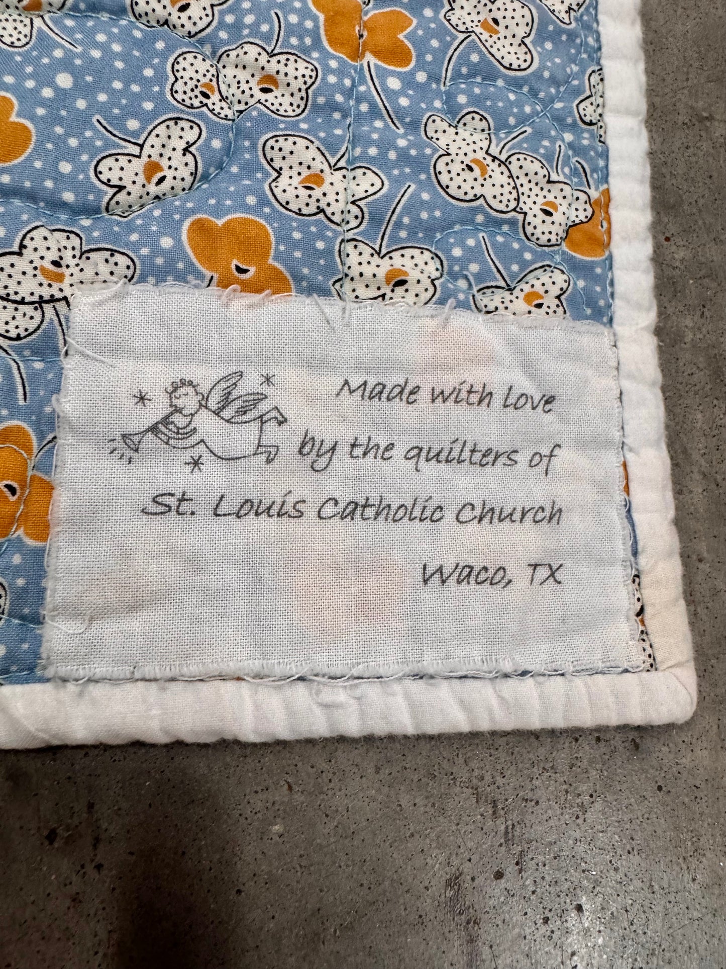 Handmade Quilted Scrappy Strip Blanket