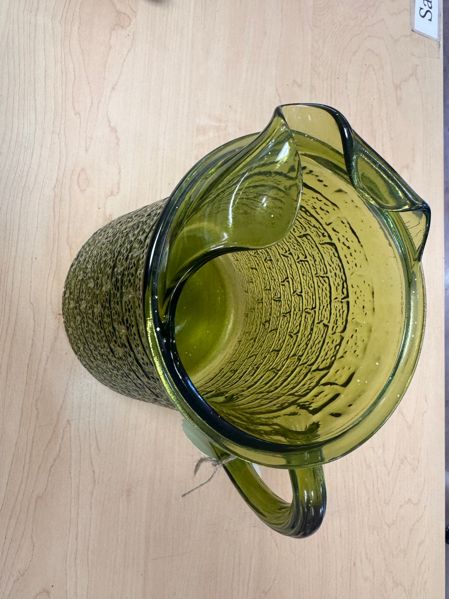 1950 Bartlett-Collins Brick Road Glass Pitcher