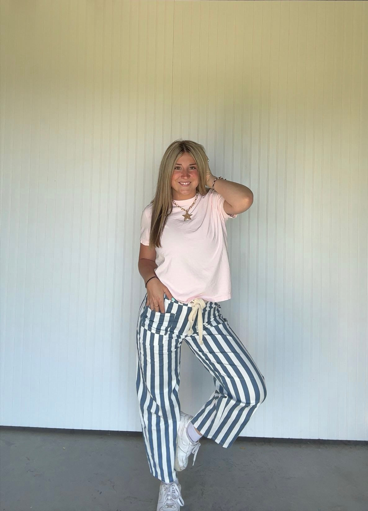 Striped Cotton Pants