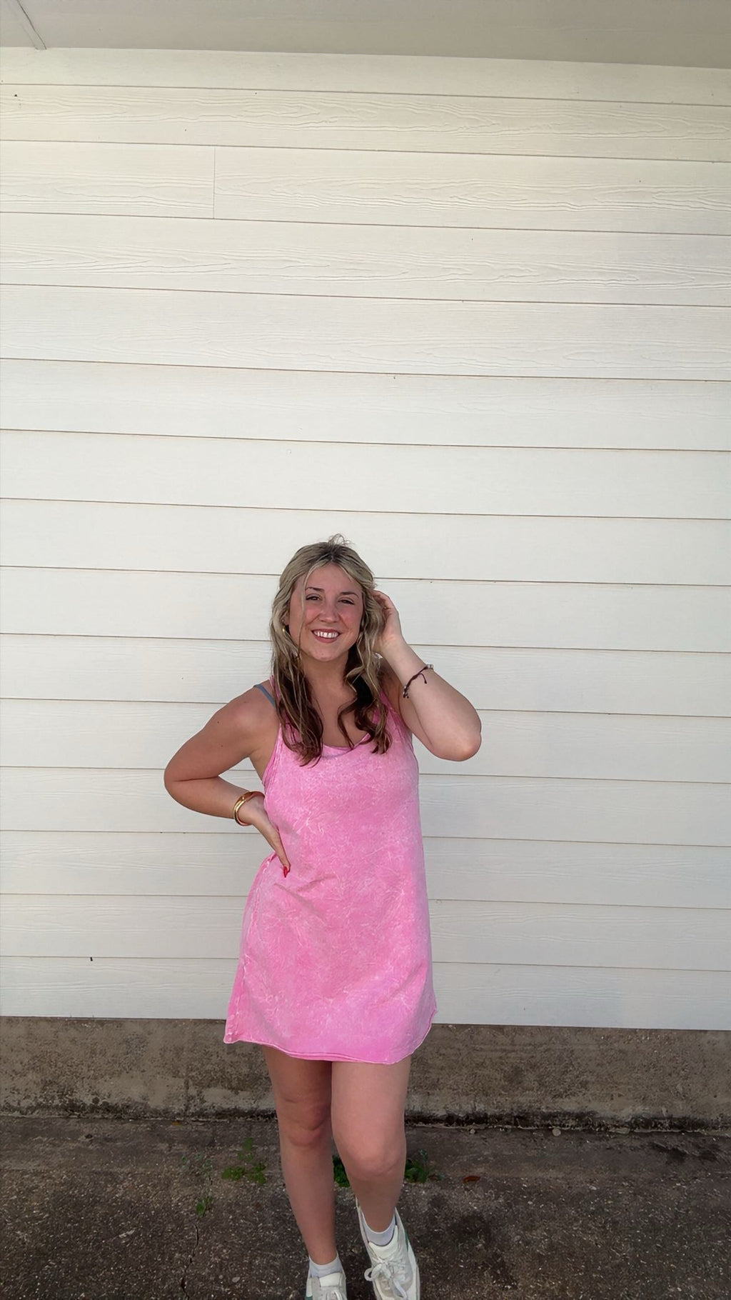 Crinkle Wash Mini Active Dress