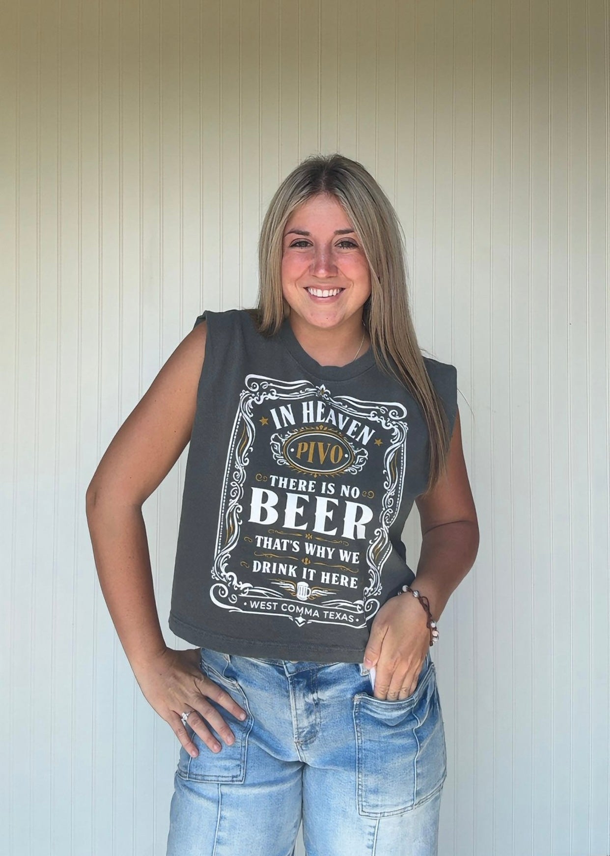 In Heaven There is No Beer Sleevless Crop
