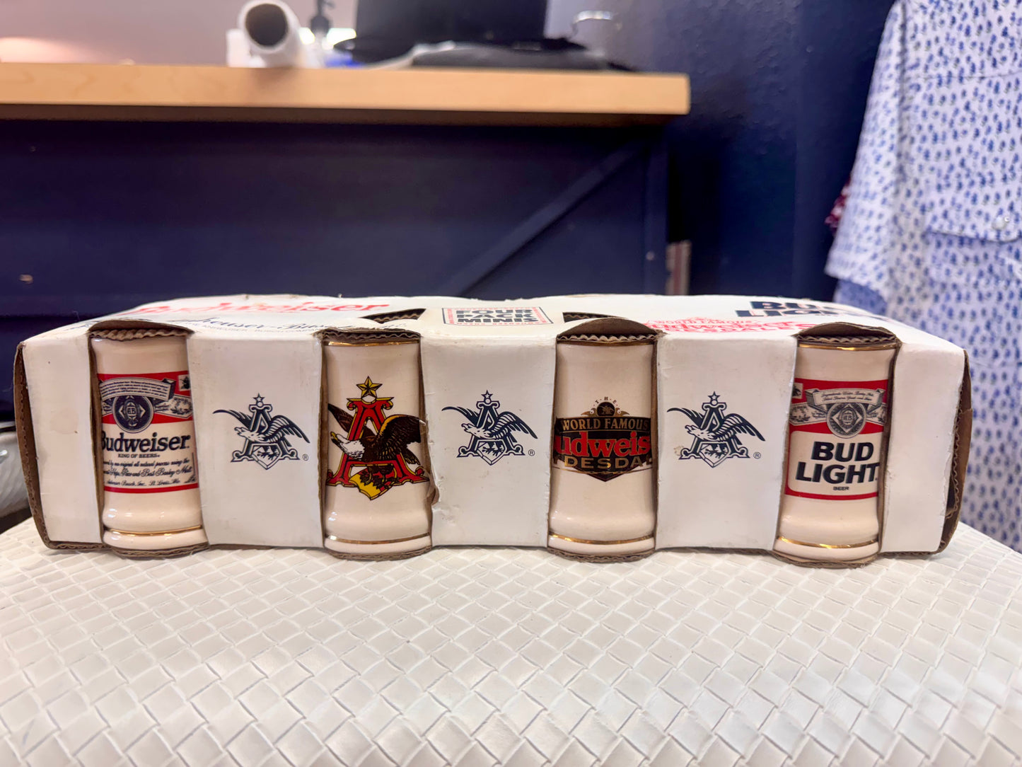1996 Anheuser-Busch Mini Beer Stein Set (4 pc)