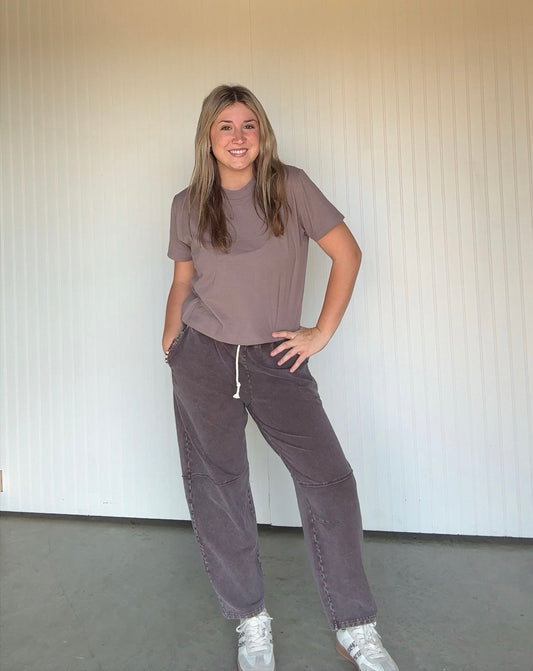 Mineral Wash Stretch Pant Coffee Bean