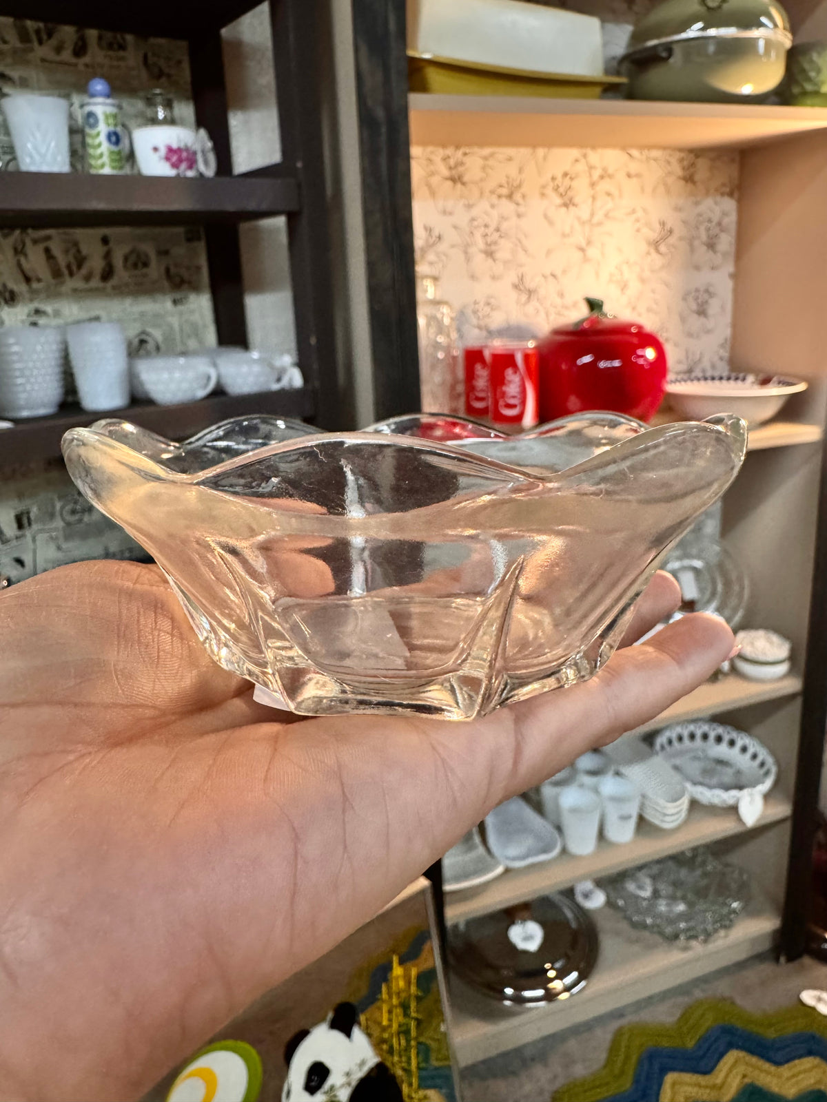 1950s Pressed Glass Fruit/Dessert Bowl