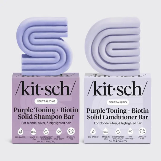 KITSCH Purple Toning Shampoo & Conditioner Bar Combo