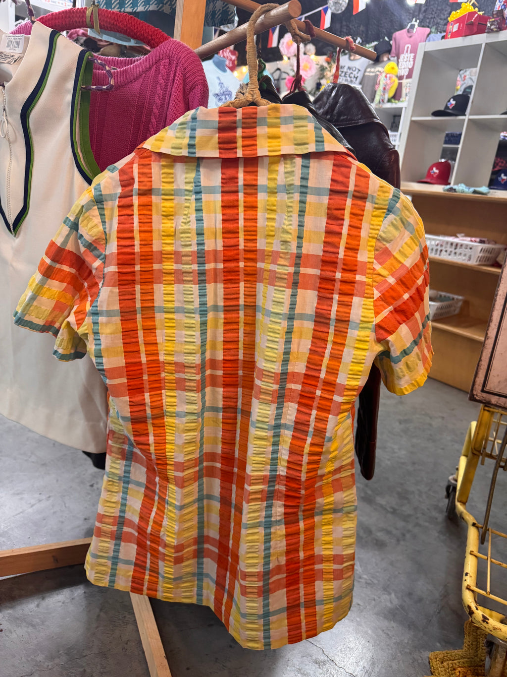 1960s Homemade Button Down Blouse