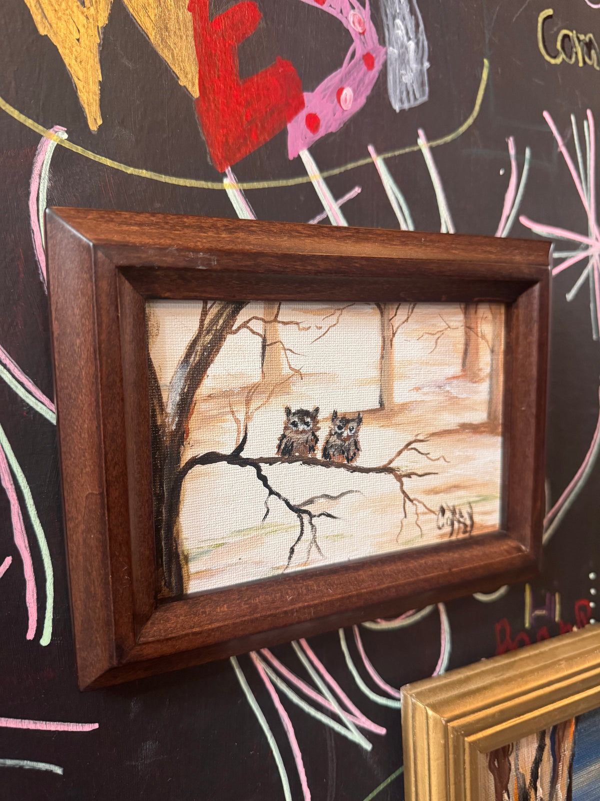 Original Hand-painted Owl Painting