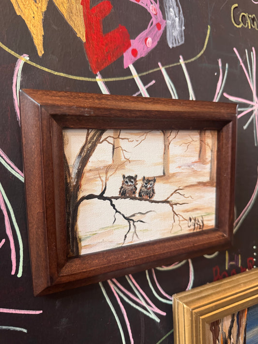 Original Hand-painted Owl Painting