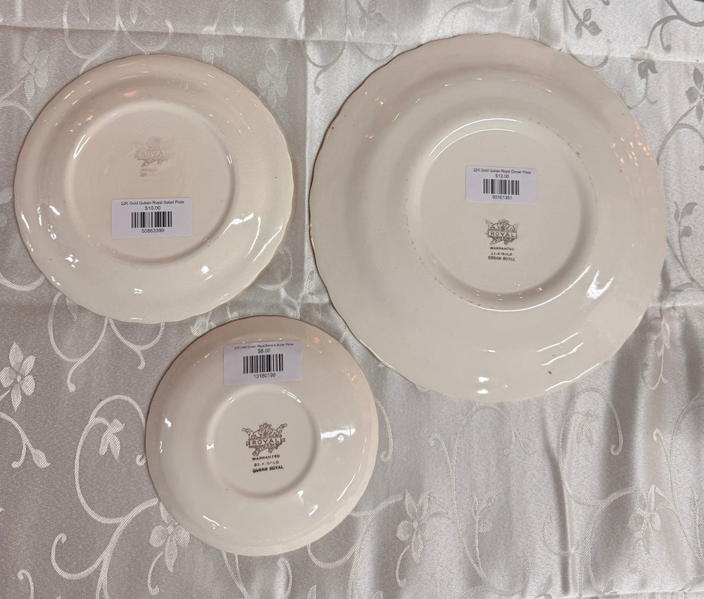 22K Gold Quban Royal Dinner Plate