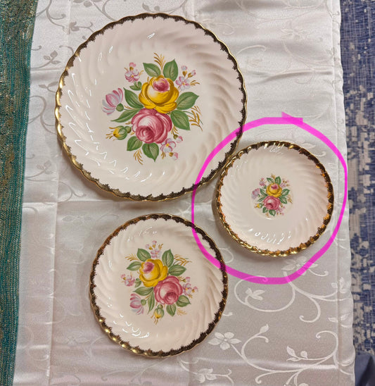 22K Gold Quban Royal Bread & Butter Plates