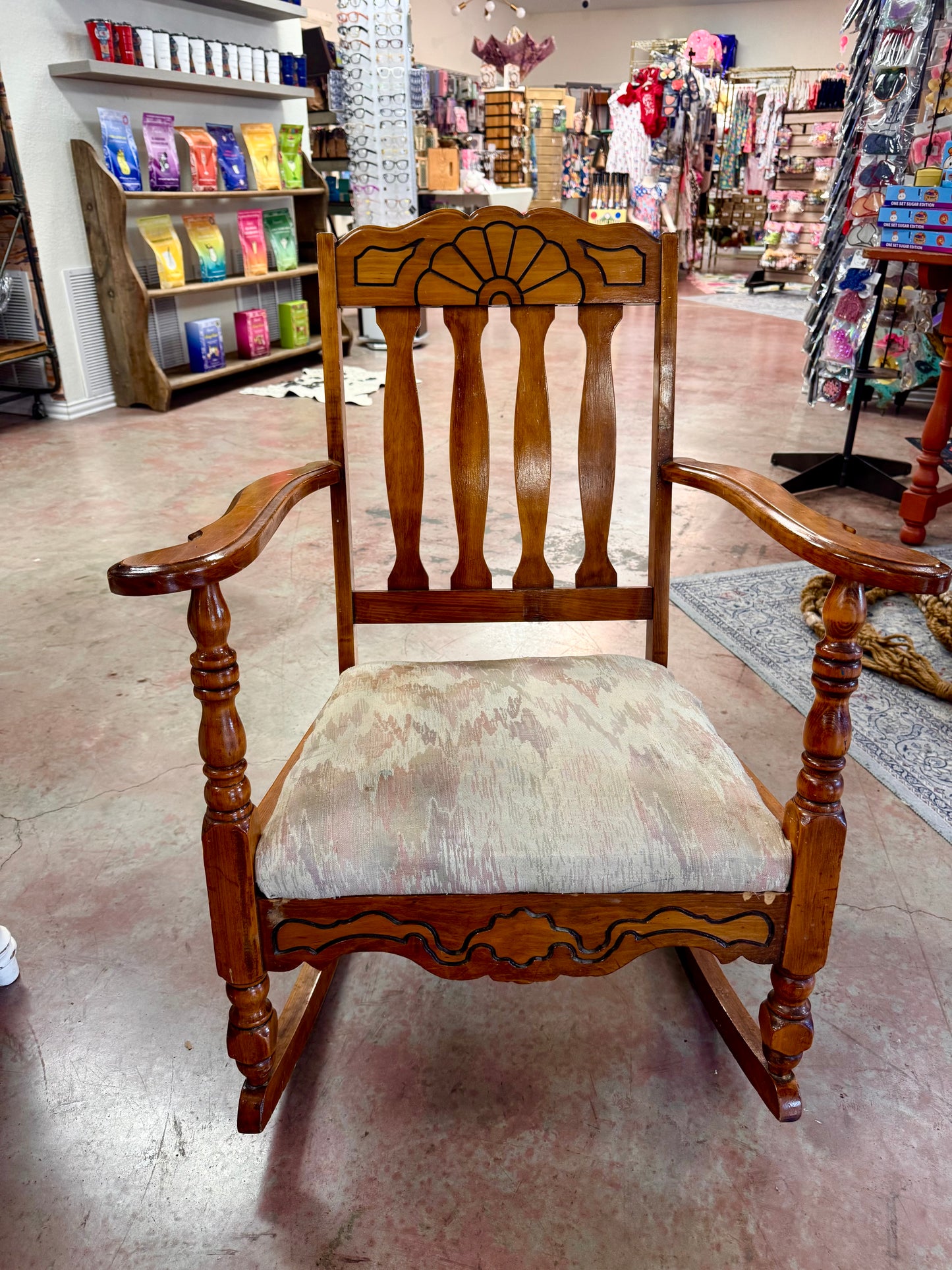 70s Tell City Maple Colonial Style Rocking Chair