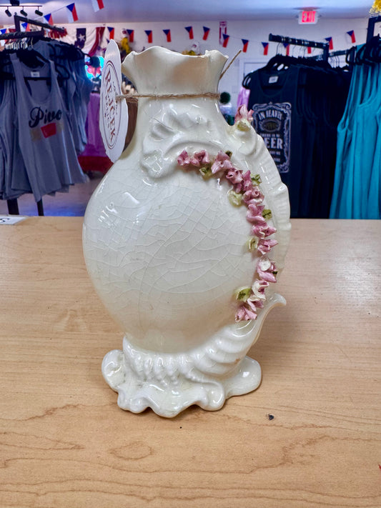 Vintage Glazed Ceramic Vase