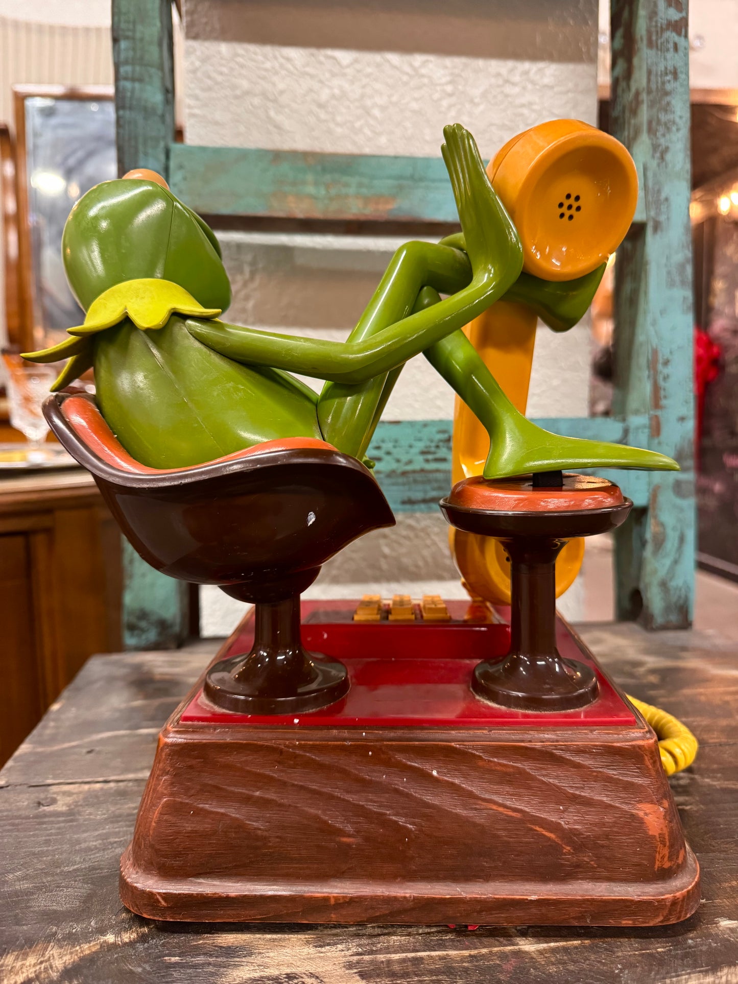 1983 Kermit Push-button Landline Telephone